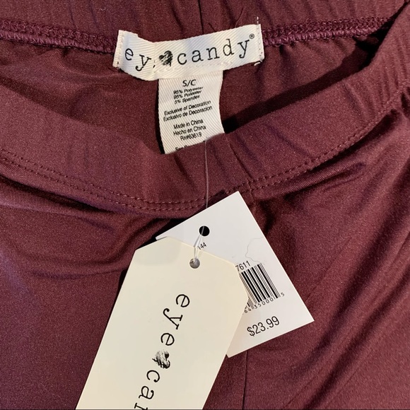 NWT Eye Candy dress leggings with pearl / eyelet detail, size small - Picture 4 of 4